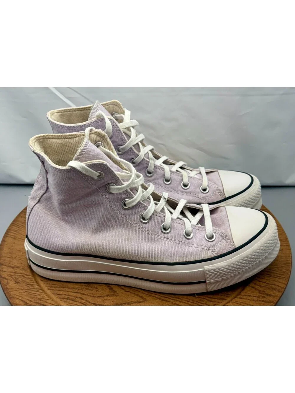 CONVERSE CHUCK TAYLOR ALL STAR HI PLATFORM SNEAKER PALE AMETHYST SIZE 9 AMAZING
